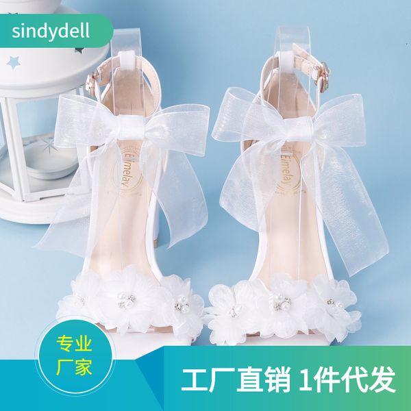 sandal white guy fairy hollow toes student high-heeled sandals, Black 
sandal white guy fairy hollow toes student high-heeled sandals, Black