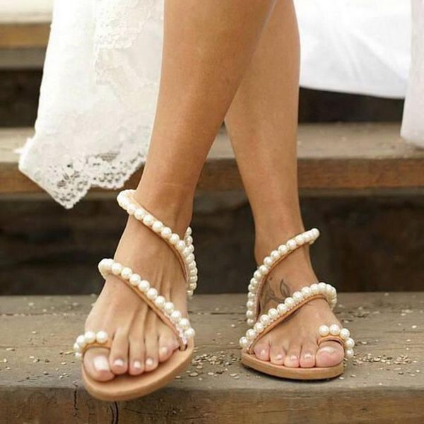 litthing women sandals summer shoes flat pearl comfortable string bead slippers casual plus size 35 - 43, Black
litthing women sandals summer shoes flat pearl comfortable string bead slippers casual plus size 35 - 43, Black