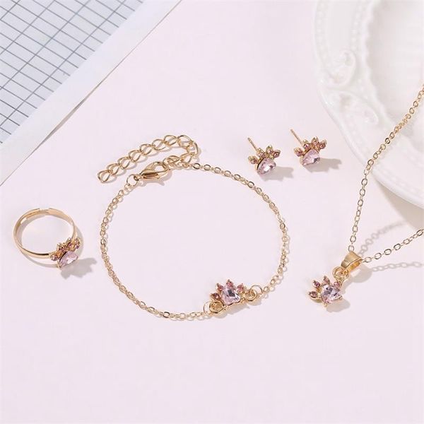 earrings & necklace women fashion bear cat claw jewelry sets for rose gold rings stud bracelet wedding gifts, Silver
earrings & necklace women fashion bear cat claw jewelry sets for rose gold rings stud bracelet wedding gifts, Silver