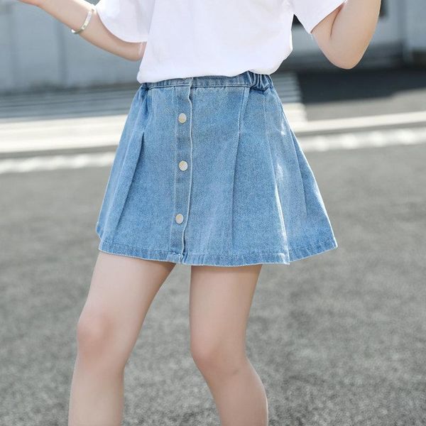 fashion children girls blue black denim skirt with buttons front kids for baby clothing 4-13y skirts
fashion children girls blue black denim skirt with buttons front kids for baby clothing 4-13y skirts