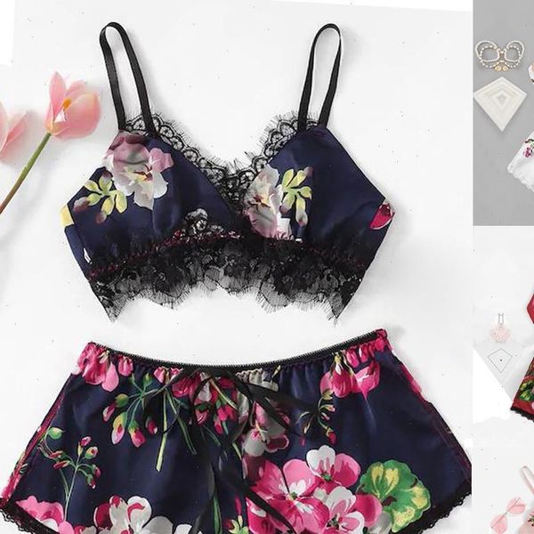 fashion pyjamas lace women sleepwear satin trim floral bow lingerie set pajamas babydoll pijama mujer, Black;red
fashion pyjamas lace women sleepwear satin trim floral bow lingerie set pajamas babydoll pijama mujer, Black;red