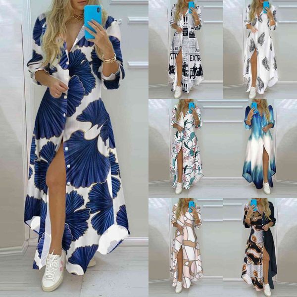 luxury casual drswomen's 2021 sleeve drs fashion print take over shirt long skirt, Black;gray
luxury casual drswomen's 2021 sleeve drs fashion print take over shirt long skirt, Black;gray