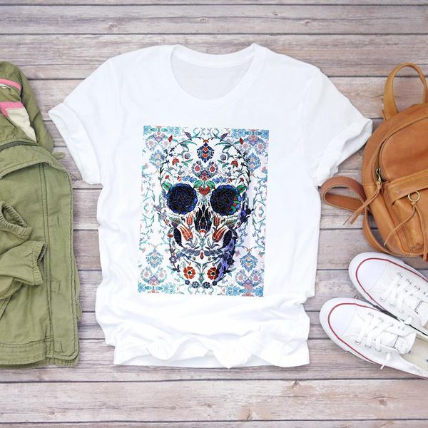 women's t-shirt women 2021 skull floral 90s flower graphic female tee style cute print lady t-shirts womens t shirt, White
women's t-shirt women 2021 skull floral 90s flower graphic female tee style cute print lady t-shirts womens t shirt, White