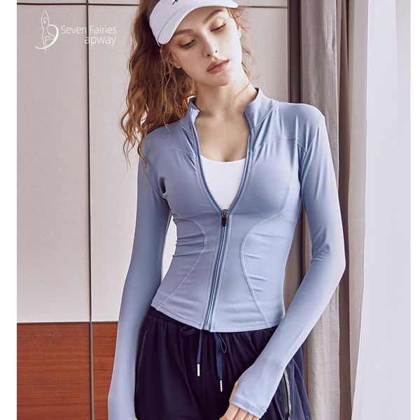 running jackets sports jacket women's zipper yoga clothes long-sleeved tight-fitting slimming net red fitness, Black;red
running jackets sports jacket women's zipper yoga clothes long-sleeved tight-fitting slimming net red fitness, Black;red