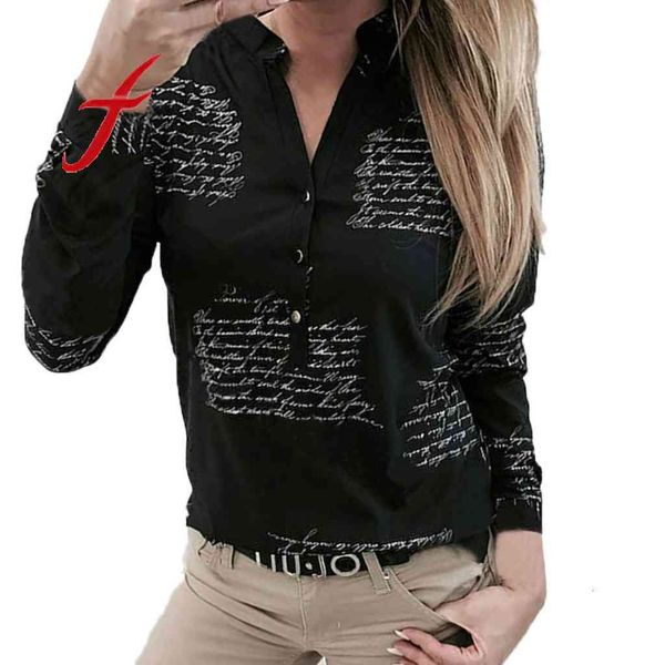 women's blouses & shirts feitong women letters printing fashion ladies chic v neck button long sleeve shirt blouse blusas mujer de mod, White
women's blouses & shirts feitong women letters printing fashion ladies chic v neck button long sleeve shirt blouse blusas mujer de mod, White