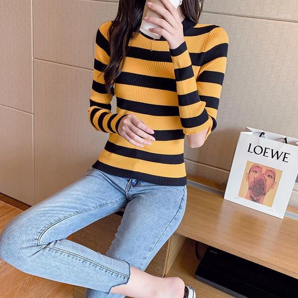 women's sweaters real s lazy pullover striped early autumn thin sweater long sleeve women, White;black
women's sweaters real s lazy pullover striped early autumn thin sweater long sleeve women, White;black