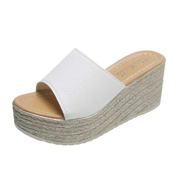 sandals slope with a word women wear summer high-heeled waterproof platform thick bottom muffin fish mouth show high not, Black
sandals slope with a word women wear summer high-heeled waterproof platform thick bottom muffin fish mouth show high not, Black