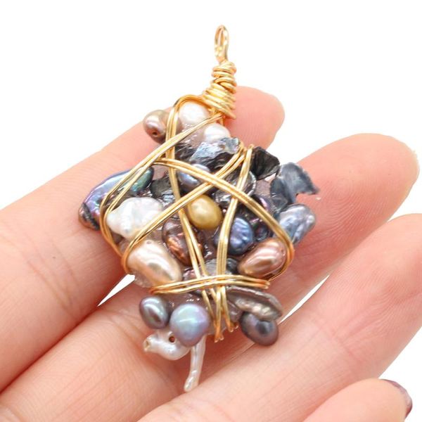charms 2021 natural freshwater pearl irregularly winding gold pendant making diy exquisite necklace earrings jewelry gift party, Bronze;silver
charms 2021 natural freshwater pearl irregularly winding gold pendant making diy exquisite necklace earrings jewelry gift party, Bronze;silver