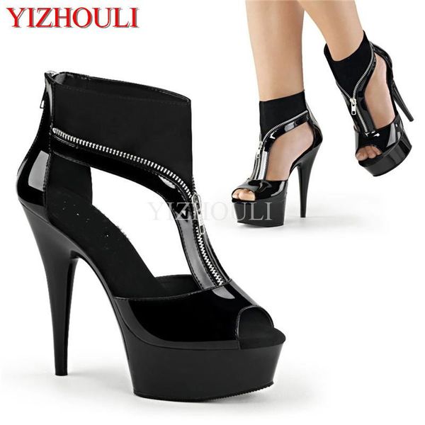 boots 15cm high heel stage shoes, t-line zipper lace-up style, fashion buckle boots, model pole dancing ankle, Black
boots 15cm high heel stage shoes, t-line zipper lace-up style, fashion buckle boots, model pole dancing ankle, Black