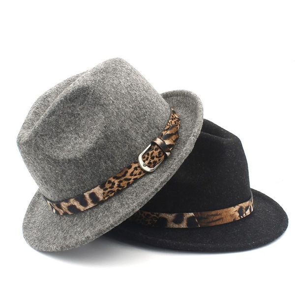 Classico Women's Men's Wool Felt Homburg Jazz Hat For Elegant Lady Cashmere Trilby Fedora With Leopard Belt Wide Brim Hats, Blue;gray
Classico Women's Men's Wool Felt Homburg Jazz Hat For Elegant Lady Cashmere Trilby Fedora With Leopard Belt Wide Brim Hats, Blue;gray
