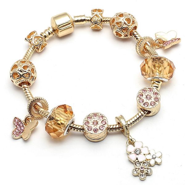 925 sterling silver charm bead fit european pandora bracelets for women diy red crystal butterfly flower dangle blossom charm beads snake ch, Golden;silver
925 sterling silver charm bead fit european pandora bracelets for women diy red crystal butterfly flower dangle blossom charm beads snake ch, Golden;silver