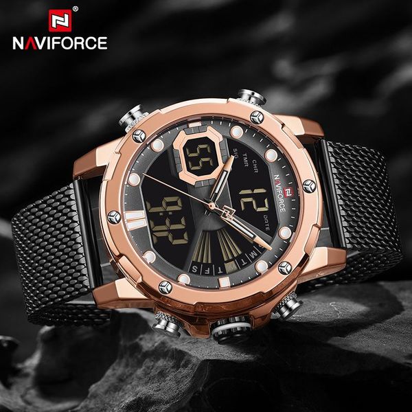 wristwatches naviforce watches for men casual fashion dual time quartz luminous big dial led digital chronograph waterproof relogio masculin, Slivery;brown
wristwatches naviforce watches for men casual fashion dual time quartz luminous big dial led digital chronograph waterproof relogio masculin, Slivery;brown
