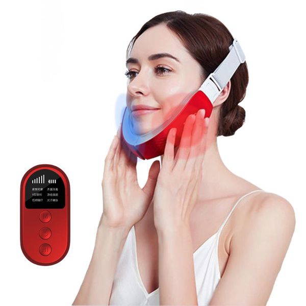 electric massagers chin v-line up lift belt machine red blue led pon therapy facial lifting device face slimming vibration massager v-face c
electric massagers chin v-line up lift belt machine red blue led pon therapy facial lifting device face slimming vibration massager v-face c