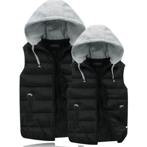 men's vests men sleeveless jacket hooded zipper patchwork coat male windbreak warm waistcoat outwear solid color down cotton parka, Black;white
men's vests men sleeveless jacket hooded zipper patchwork coat male windbreak warm waistcoat outwear solid color down cotton parka, Black;white