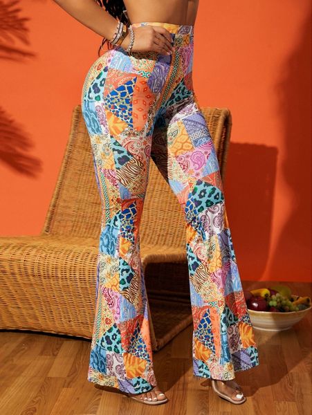 sxy high waist patchwork flare leg pants x62y#, Black;white
sxy high waist patchwork flare leg pants x62y#, Black;white