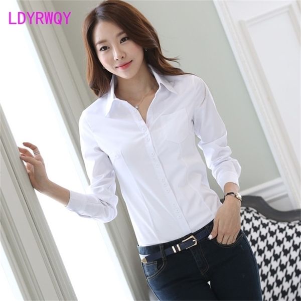 professional wear shirt female long sleeves slim temperament wild autumn turn-down collar button polyester formal 210416, White
professional wear shirt female long sleeves slim temperament wild autumn turn-down collar button polyester formal 210416, White