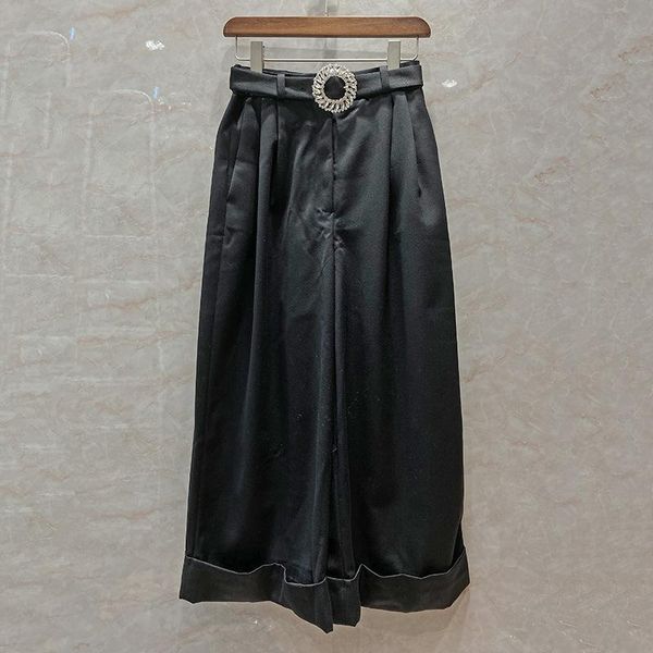 women's pants & capris miu silk and wool blend trousers women 2021 early autumn diamond large circle belt loose pleated curle feet blac, Black;white
women's pants & capris miu silk and wool blend trousers women 2021 early autumn diamond large circle belt loose pleated curle feet blac, Black;white