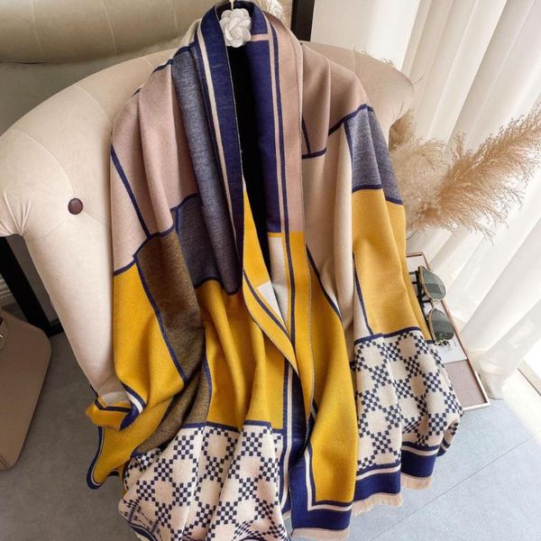 scarves 2021 luxury cashmere scarf winter women pashmina shawls wraps female foulard bandana thick ponchos capes hijab bufanda, Blue;gray
scarves 2021 luxury cashmere scarf winter women pashmina shawls wraps female foulard bandana thick ponchos capes hijab bufanda, Blue;gray