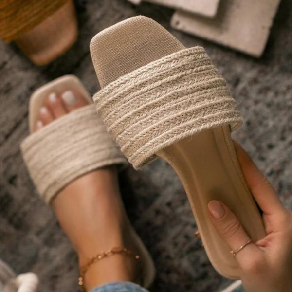 slippers summer shoes women's weave woman flats fashion women sandalias ladies outdoor beach slides plus size female, Black
slippers summer shoes women's weave woman flats fashion women sandalias ladies outdoor beach slides plus size female, Black