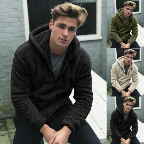 men's jackets mens casual winter wear warm men handsome thick hoodies fluffy jacket outwear, Black;brown
men's jackets mens casual winter wear warm men handsome thick hoodies fluffy jacket outwear, Black;brown