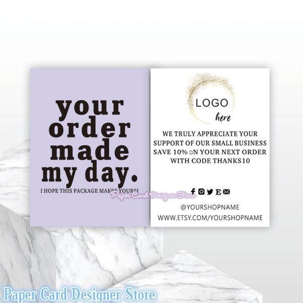 personalized add your logo - printable small business insert card / simple shop packaging template greeting cards
personalized add your logo - printable small business insert card / simple shop packaging template greeting cards