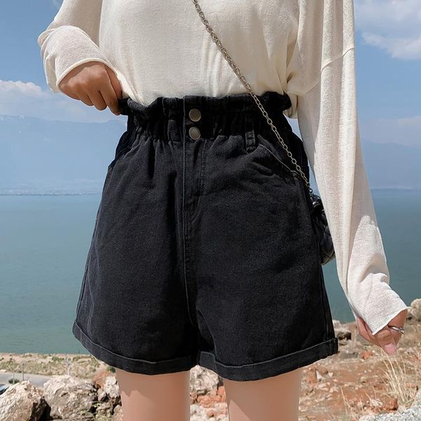 women's jeans large size korean denim shorts summer ruffled high waist elastic available in three colors, Blue
women's jeans large size korean denim shorts summer ruffled high waist elastic available in three colors, Blue