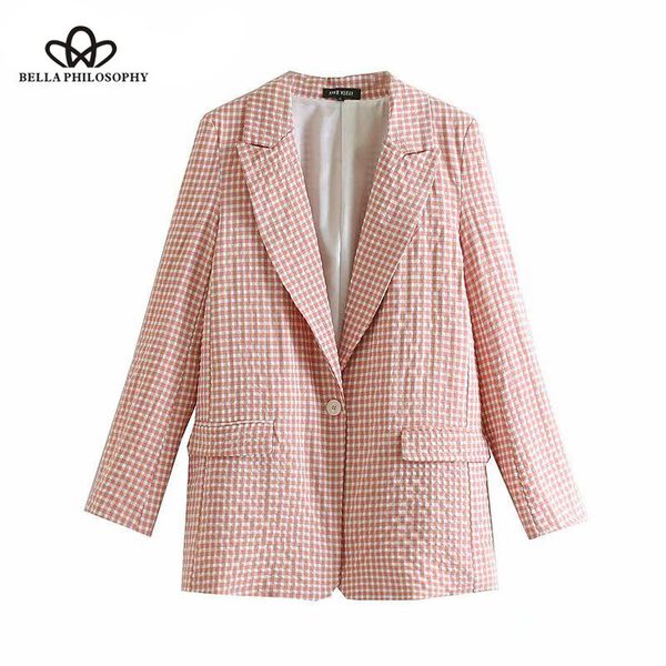 women's suits & blazers philosophy plaid buttons ol coat women 2021 notched collar long sleeve office ladies outerwear casual casaco fe, White;black
women's suits & blazers philosophy plaid buttons ol coat women 2021 notched collar long sleeve office ladies outerwear casual casaco fe, White;black