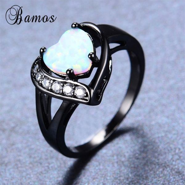 wedding rings bamos women heart ring fashion white fire opal black gold filled jewelry promise engagement for, Slivery;golden
wedding rings bamos women heart ring fashion white fire opal black gold filled jewelry promise engagement for, Slivery;golden