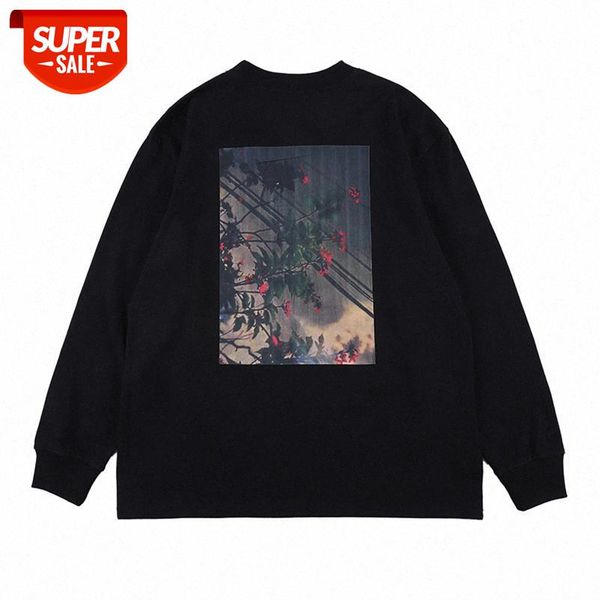 european and american high street printing round neck t-shirt loose casual flower letter long-sleeved long #sy5u, White;black
european and american high street printing round neck t-shirt loose casual flower letter long-sleeved long #sy5u, White;black