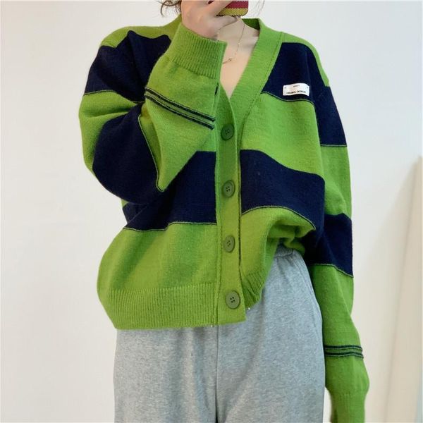 women's vests striped color matching v-neck sweater spring and autumn style korean fashion long-sleeved jacket, Black;white
women's vests striped color matching v-neck sweater spring and autumn style korean fashion long-sleeved jacket, Black;white
