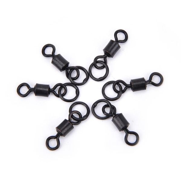 50pcs black fishing rolling swivels with ring carp rigs ice swivel connector hooks tackle wholesale
50pcs black fishing rolling swivels with ring carp rigs ice swivel connector hooks tackle wholesale