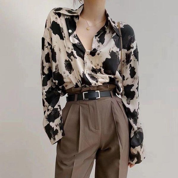 women's blouses & shirts checked leopard female retro port flavor spring and autumn korean version loose students wear sun protection s, White
women's blouses & shirts checked leopard female retro port flavor spring and autumn korean version loose students wear sun protection s, White