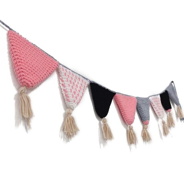 nordic hand-woven party banner tent bed ornament kids room hanging wall decor decorative objects & figurines
nordic hand-woven party banner tent bed ornament kids room hanging wall decor decorative objects & figurines