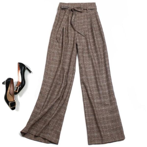 women's pants & capris winter warm retro plaid wool trousers wide leg zipper full length fashion straight, Black;white
women's pants & capris winter warm retro plaid wool trousers wide leg zipper full length fashion straight, Black;white