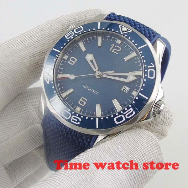 wristwatches miyota8215 sapphire men's automatic watch date window blue dial green lume rubber strap ceramic rotating bezel 41mm, Slivery;brown
wristwatches miyota8215 sapphire men's automatic watch date window blue dial green lume rubber strap ceramic rotating bezel 41mm, Slivery;brown