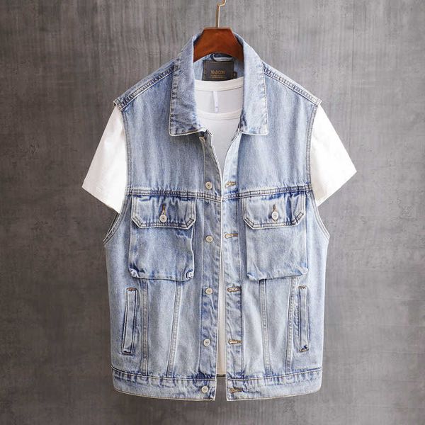 men's vests korean style fashion retro blue multi pockets sleeveless casual denim jacket hip hop overalls angling hombre ltcr, Black;white
men's vests korean style fashion retro blue multi pockets sleeveless casual denim jacket hip hop overalls angling hombre ltcr, Black;white