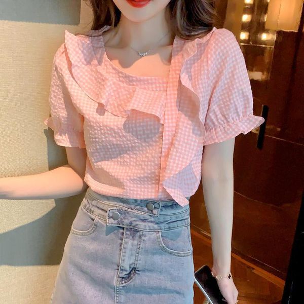women's blouses & shirts chiffon shirt t-shirt summer dress 2021 trendy thin short-sleeved design sense, White
women's blouses & shirts chiffon shirt t-shirt summer dress 2021 trendy thin short-sleeved design sense, White
