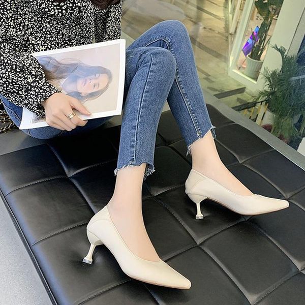 dress shoes women's mid-heel pointed leather high heels,ladies simple work fashion casual banquet office soft and comfortable, Black
dress shoes women's mid-heel pointed leather high heels,ladies simple work fashion casual banquet office soft and comfortable, Black