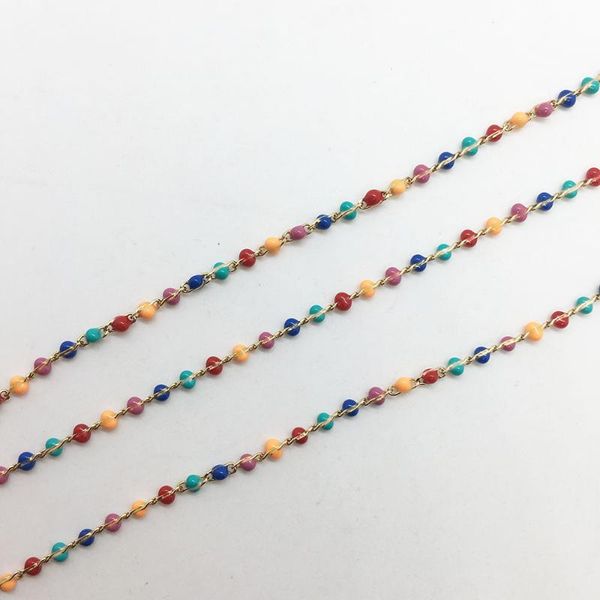 chains 1 meter handmade metalcopper gold muiti-color enamel beaded satellite chain for diy women necklace bracelet desige making, Silver
chains 1 meter handmade metalcopper gold muiti-color enamel beaded satellite chain for diy women necklace bracelet desige making, Silver