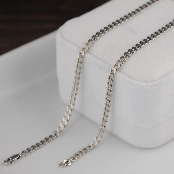 chains real solid s925 silver jewelry vintage 3mm thai necklace for men and women chain flat ring
chains real solid s925 silver jewelry vintage 3mm thai necklace for men and women chain flat ring