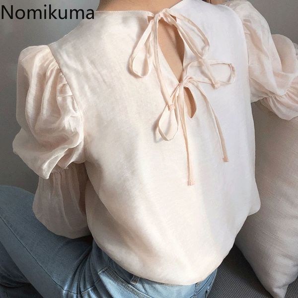 nomikuma back lace up elegant shirts women o neck puff sleeve blouse korean chic stylish solid color blusas mujer 3e086 210514, White
nomikuma back lace up elegant shirts women o neck puff sleeve blouse korean chic stylish solid color blusas mujer 3e086 210514, White