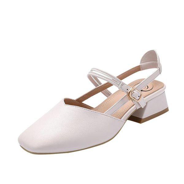 sandals fairy style in summer 2021 medium heel with one button roman shoes small women's, Black
sandals fairy style in summer 2021 medium heel with one button roman shoes small women's, Black