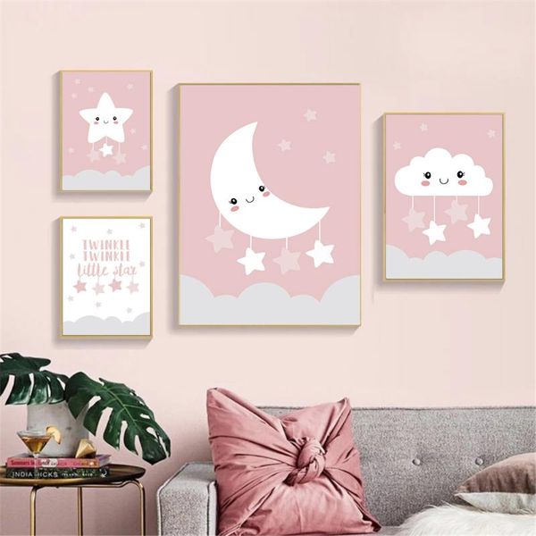 paintings pink star cloud posters and prints nursery wall art poster moon canvas nordic pictures baby girls room decorationpainting
paintings pink star cloud posters and prints nursery wall art poster moon canvas nordic pictures baby girls room decorationpainting