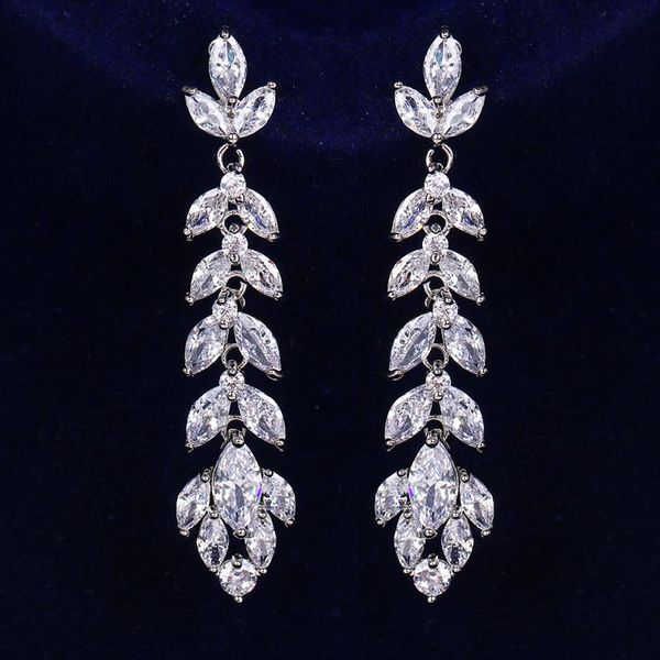 Dangle & Chandelier Ekopdee Luxury Vintage Leaf Zircon Long Earrings For Women Exquisite Crystal Earring Female Engagement Wedding Party Jew, Silver
Dangle & Chandelier Ekopdee Luxury Vintage Leaf Zircon Long Earrings For Women Exquisite Crystal Earring Female Engagement Wedding Party Jew, Silver