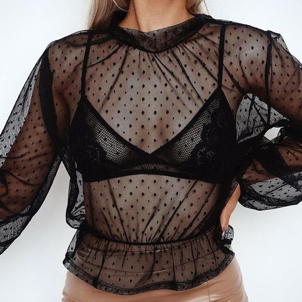 clearance sale lace mesh net transparent t-shirts dot print long sleeve basic hollow out see through black tees women's t-shir, White
clearance sale lace mesh net transparent t-shirts dot print long sleeve basic hollow out see through black tees women's t-shir, White