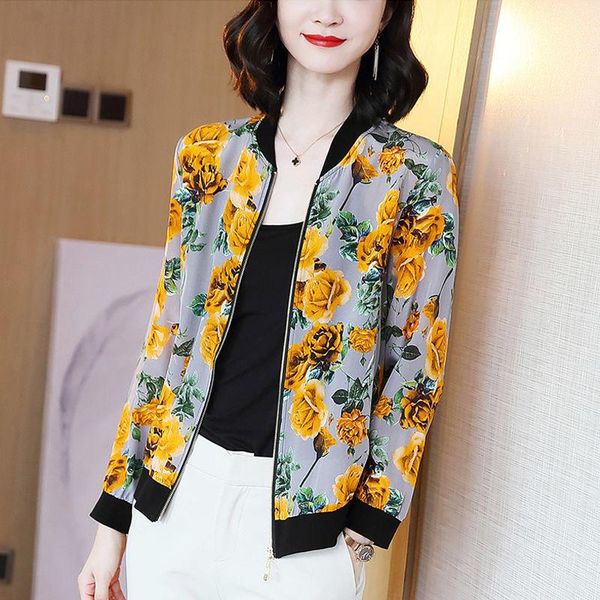 women's jackets 2021 women spring summer casual print thin jacket lady zipper long sleeve plus size female vintage slim short i450, Black;brown
women's jackets 2021 women spring summer casual print thin jacket lady zipper long sleeve plus size female vintage slim short i450, Black;brown