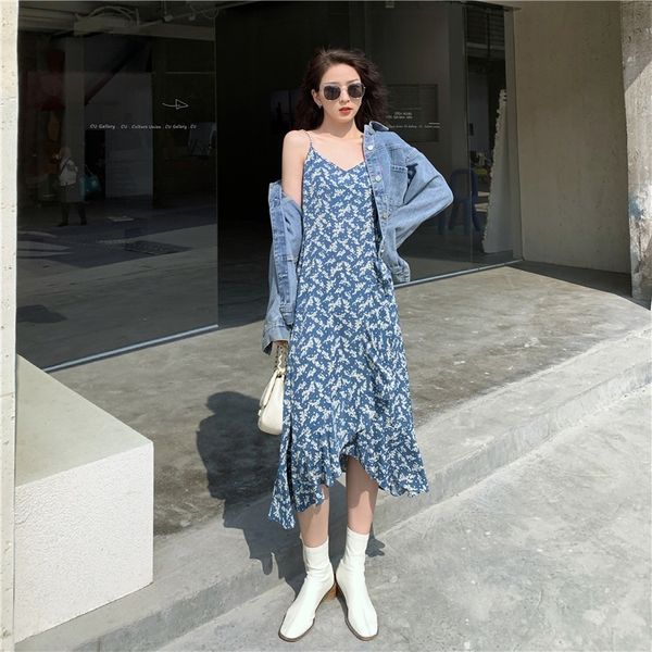 summer floral sling dress sleeveless v-neck irregular maxi dresses for women, Black;gray
summer floral sling dress sleeveless v-neck irregular maxi dresses for women, Black;gray