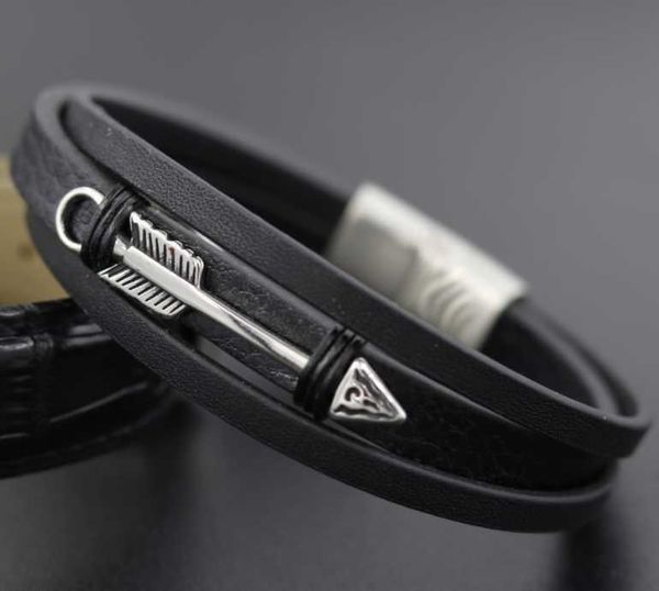 charm bracelets arrow stainless steel leather bracelet men's braided hand rope, Golden;silver
charm bracelets arrow stainless steel leather bracelet men's braided hand rope, Golden;silver