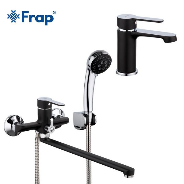 frap black 340mm outlet pipe bathtub shower faucet with bathroon basin taps set cold and water mixer f2242+1042 bathroom sets
frap black 340mm outlet pipe bathtub shower faucet with bathroon basin taps set cold and water mixer f2242+1042 bathroom sets