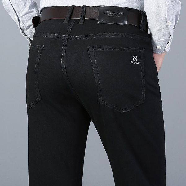 men's pants 2021 autumn pure black business jeans classic style regular fit stretch denim fashion casual brand trousers
men's pants 2021 autumn pure black business jeans classic style regular fit stretch denim fashion casual brand trousers